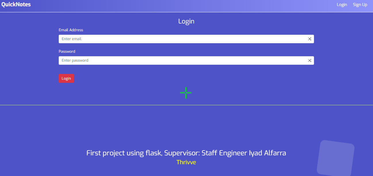 Quick Note — Flask Web App preview